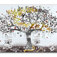 Obraz Malovaný abstraktní strom, 100x40 cm - 1