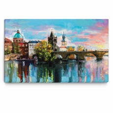 Obraz Maľovaný Karlov most, 120x80 cm - 1