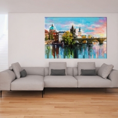Obraz Maľovaný Karlov most, 45x30 cm - 2