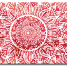 Obraz Mandala červené slunce, 150x100 cm - 1