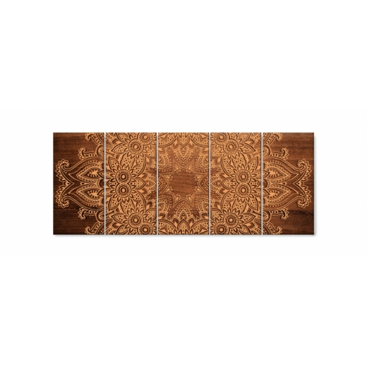Obraz Mandala na dřevě, 150x60 cm - 1