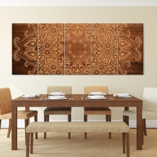 Obraz Mandala na dřevě, 150x60 cm - 2
