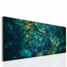 Obraz Mandala tyrkysové dění, 150x80 cm - 3