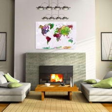 Obraz Mapa světa I, 120x80 cm - 2