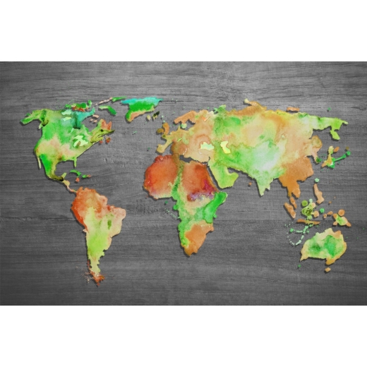 Obraz Mapa světa II, 120x80 cm - 1