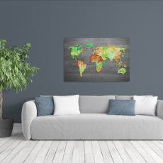 Obraz Mapa světa II, 120x80 cm - 2