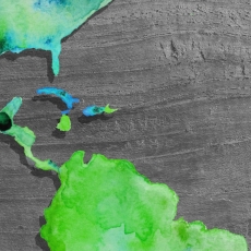 Obraz Mapa světa zelená, 150x100 cm - 4