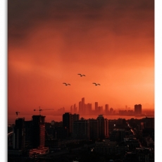 Obraz Mesto v červenom, 40x60 cm - 1
