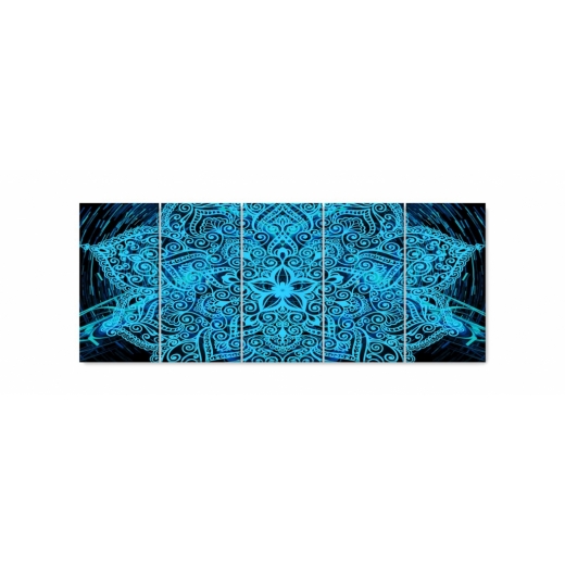 Obraz Modrá mandala v priestore, 150x60 cm - 1