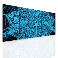 Obraz Modrá mandala v priestore, 150x60 cm - 3
