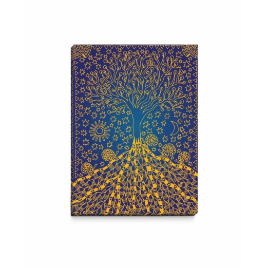 Obraz Modro-zlatý kouzelný strom, 30x45 cm - 1
