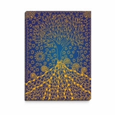 Obraz Modro-zlatý kouzelný strom, 30x45 cm - 1