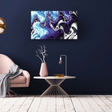 Obraz Modrobiela abstrakcia, 150x100 cm - 2