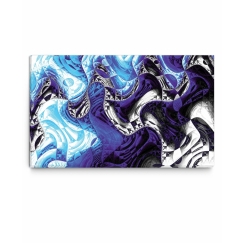 Obraz Modrobílá abstrakce, 120x80 cm