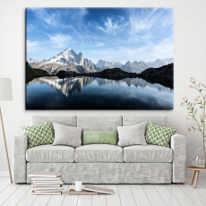 Obraz Panoráma Álp s jazerom, 90x60 cm - 2