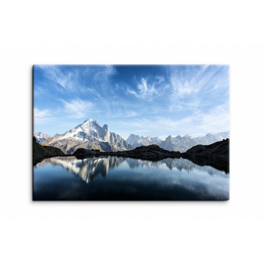 Obraz Panorama Alp s jezerem, 120x80 cm - 1