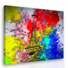 Obraz reprodukce Eiffelova věž, 100x100 cm - 3