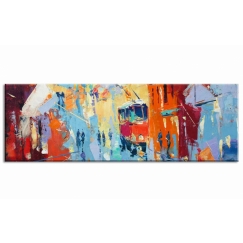 Obraz reprodukcia Mestský ruch, 60x20 cm