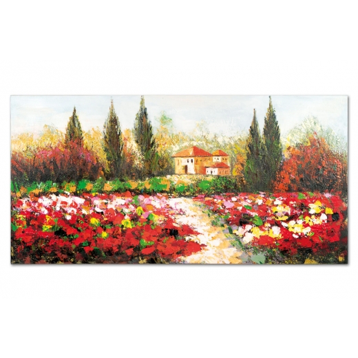 Obraz Summer Garden, 140 cm, olej na plátně - 1