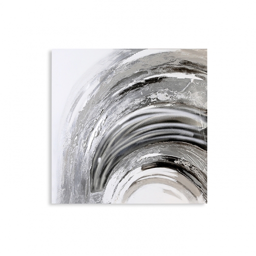 Obraz Wave s hliníkovou aplikací, 80x80 cm, olej na plátně - 1