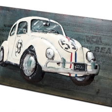 Obraz White Car, 80 cm, olej na plátně - 3