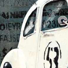 Obraz White Car, 80 cm, olej na plátně - 7