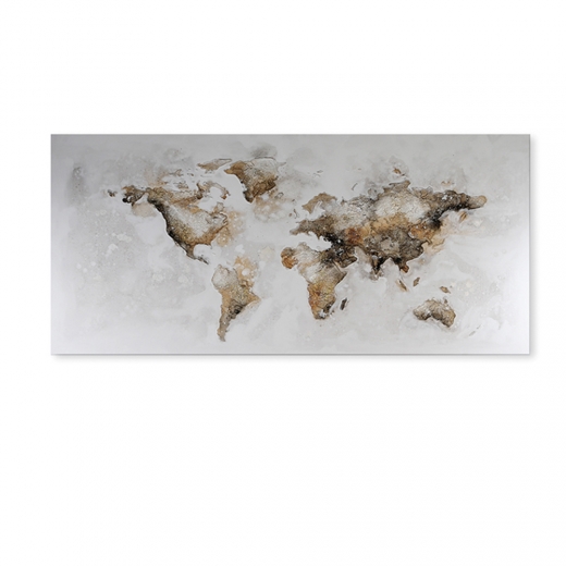 Obraz World map 150 cm, olej na plátně - 1