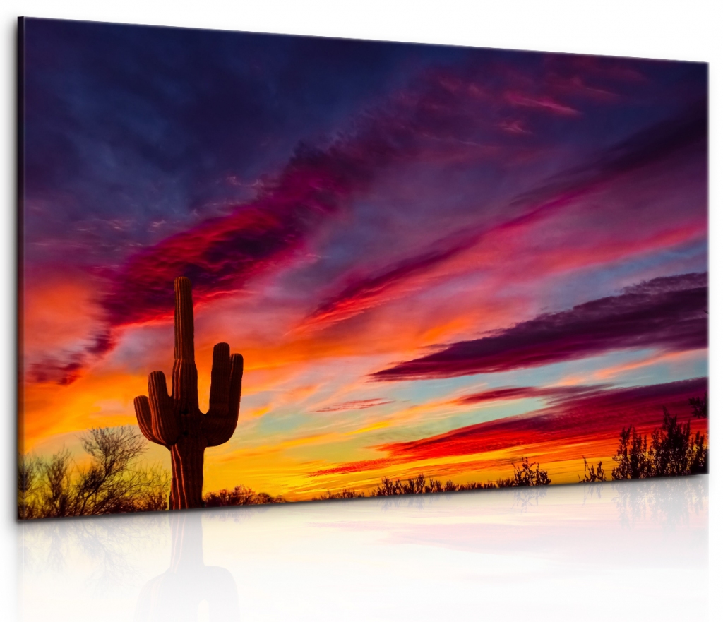 Obraz Západ slnka v púšti, 90x60 cm | DESIGN OUTLET