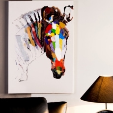 Obraz Zebra, 100x70 cm, olej na plátně - 1