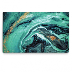 Obraz Zelenozlatá abstrakcia, 30x20 cm - 3