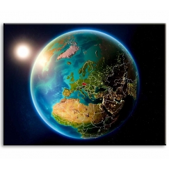 Obraz Zeměkoule, 120x80 cm