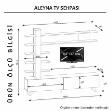 Obývací stěna Aleyna, 180 cm, bílá - 4