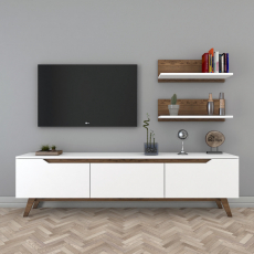 Obývací stěna Kiki, 180 cm, bílá - 3