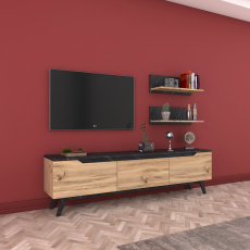 Obývací stěna Monica, 180 cm, ořech - 3