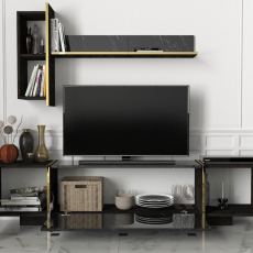 Obývací stěna Veyron, 180 cm, černá - 4