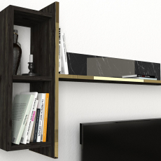 Obývací stěna Veyron, 180 cm, černá - 6