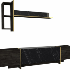 Obývací stěna Veyron, 180 cm, černá - 1