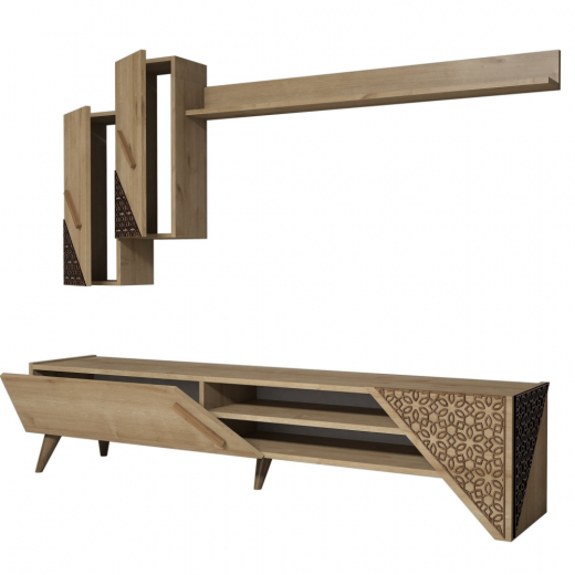 Obývacia stena Beril, 180 cm, dub - 1