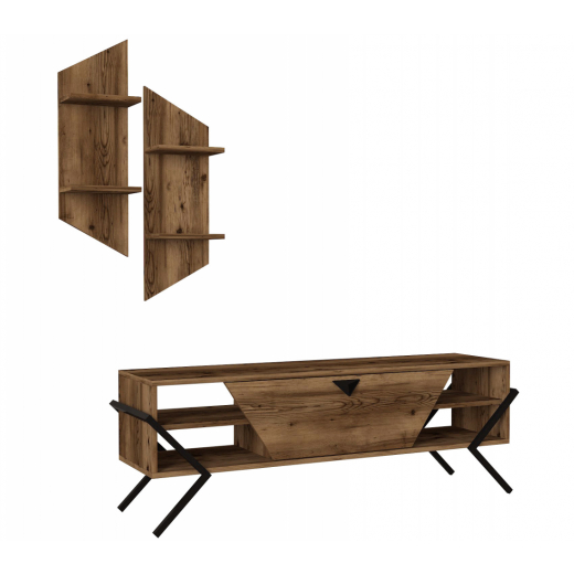 Obývacia stena Prego, 140 cm, hnedá - 1