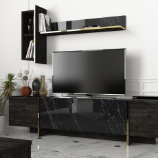 Obývacia stena Veyron, 180 cm, čierna - 2