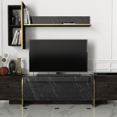 Obývacia stena Veyron, 180 cm, čierna - 3