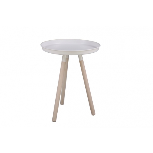 Odkládací / noční stolek Stave, 42,5 cm, bílá - 1