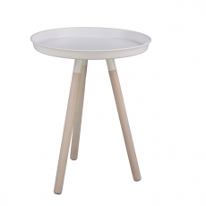 Odkládací / noční stolek Stave, 42,5 cm, bílá - 1