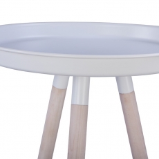 Odkladací / nočný stolík Stave, 42,5 cm, biela - 2