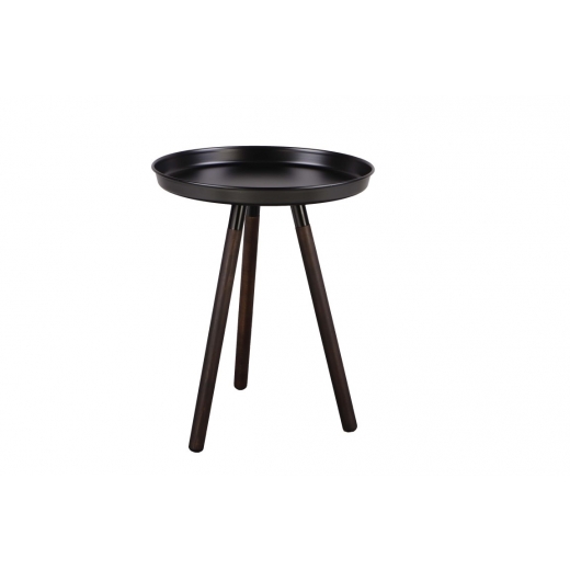 Odkladací / nočný stolík Stave, 42,5 cm, čierna - 1