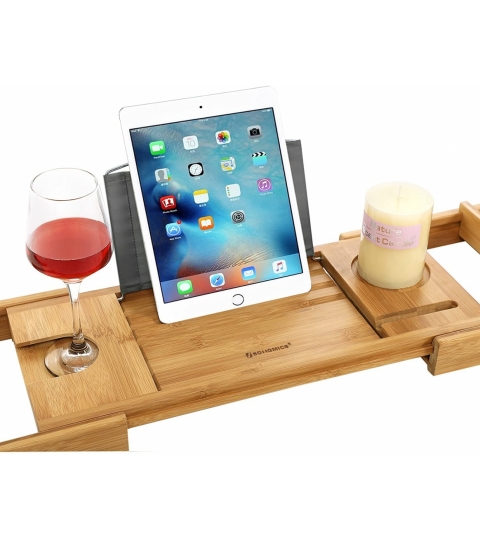 Odkladací podnos Linet, 109 cm, bambus
