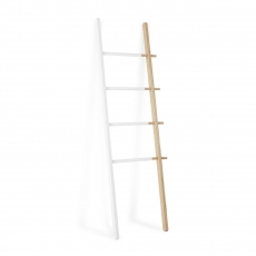 Odkladací rebrík Herbert, 150 cm, drevo/biela - 2