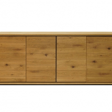 Odkládací skříň s 4 dveřmi Dayton, 198 cm, divoký dub - 5