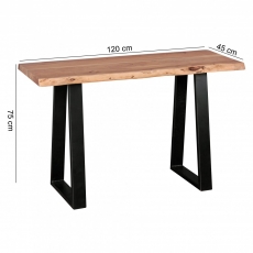 Odkladací stôl Gaya, 120 cm, masív agát - 4