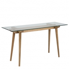 Odkladací stôl sklenený Xena, 140 cm - 1
